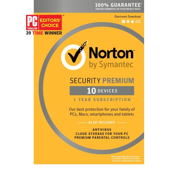 Norton Security 3.0 Premium - 10 Dispozitive + 25 GB cloud Licenta Electronica